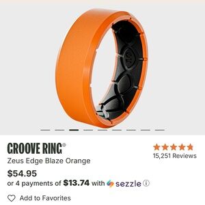 Groove Blaze Orange Ring Size 8